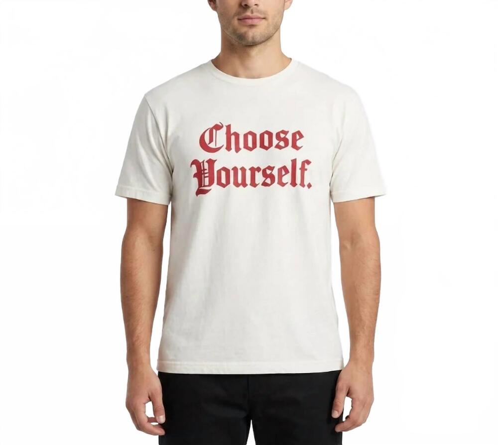 NEW KINETIX choose yourself organic tee in snow white